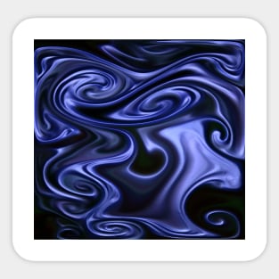 Swirling Blue Fluid Abstract Sticker